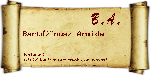 Bartánusz Armida névjegykártya